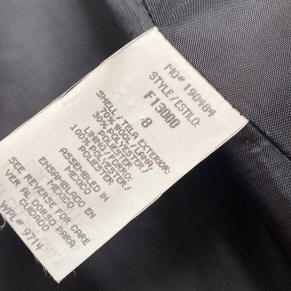 Sag Harbor Womens Blazer Heather Black Wool Rich Blend Jacket Sz 8 100%Pure Wool - Picture 7 of 12